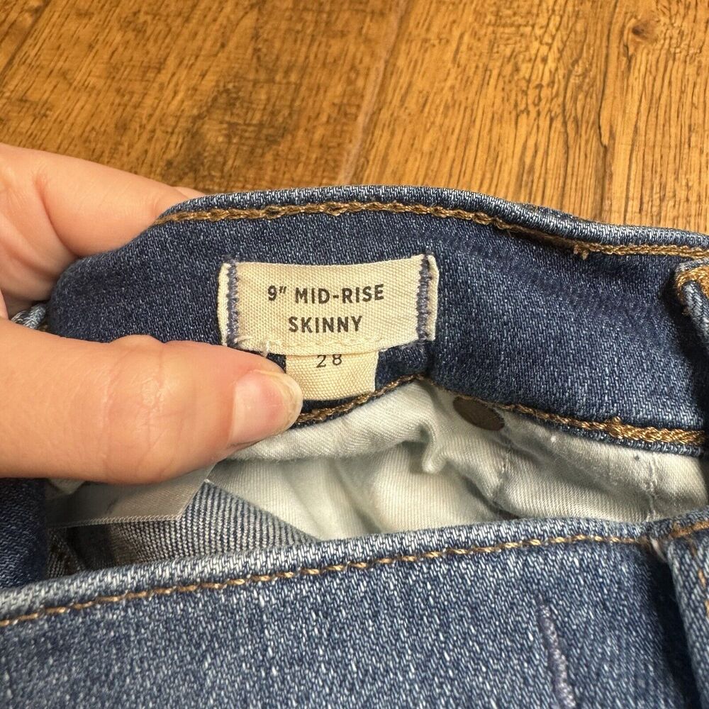 Madewell Womens Medium Wash 9'' Mid Rise Skinny Jeans Size 28 Inseam 29 - Picture 8 of 9